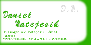 daniel matejcsik business card